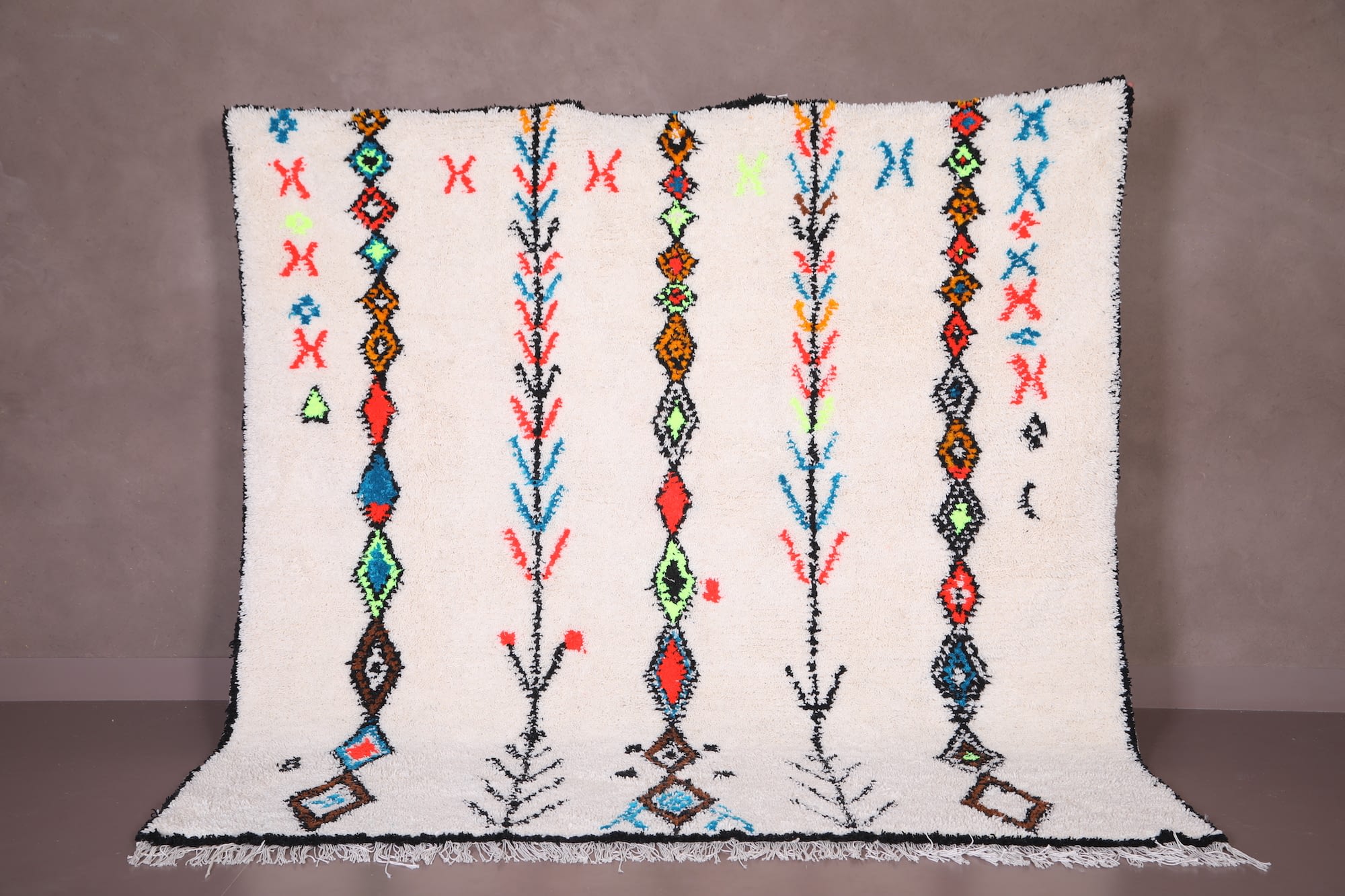 Colorful wool berber rug